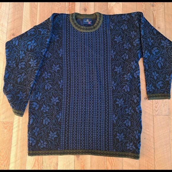 Skjaeveland Norway Sweater Women's Pure Wool No Size Tag Longer Length - Picture 6 of 9